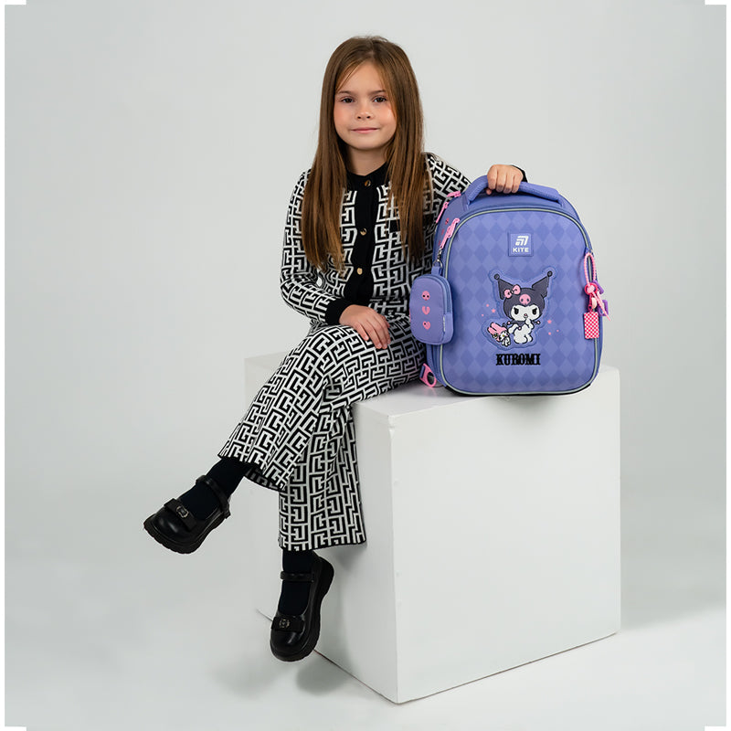 School backpack hard shaped Kuromi HK25-555S-2