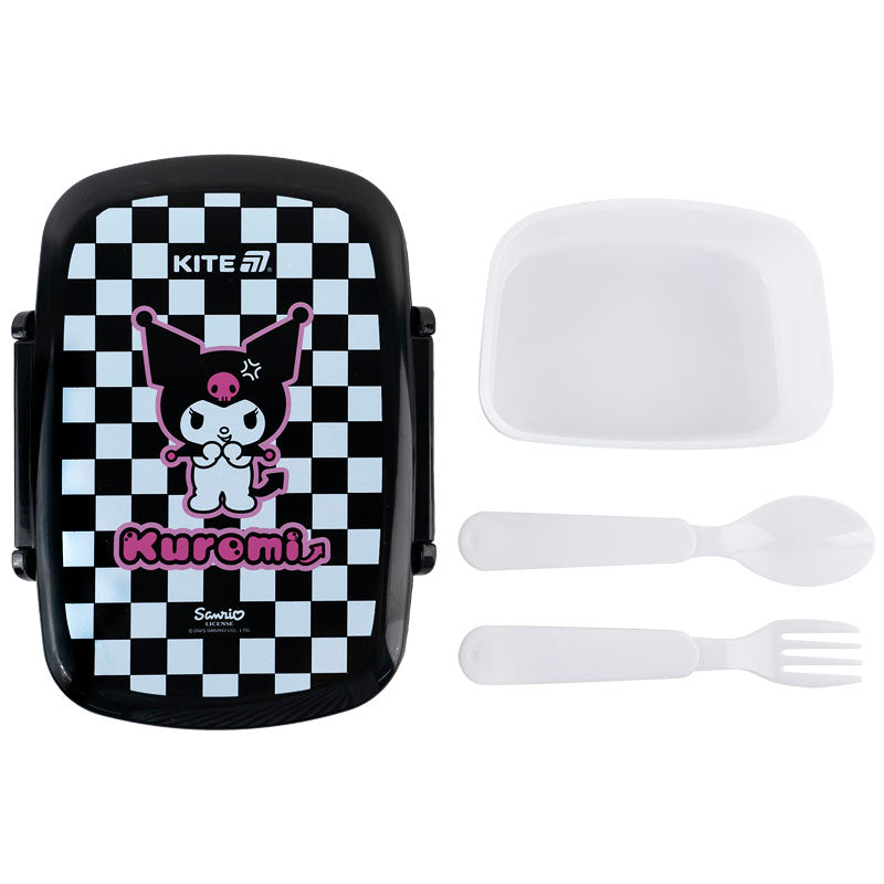 Lunchbox with fork and spoon Kite Kuromi HK25-163-2, 750 ml