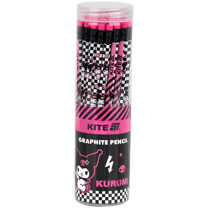 Graphite pencil with eraser Kite Kuromi HK25-056-2