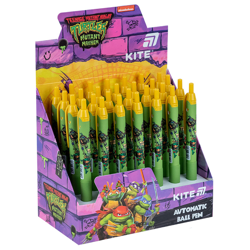 Ballpoint pen retractable Kite Ninja Turtles NT25-039, blue