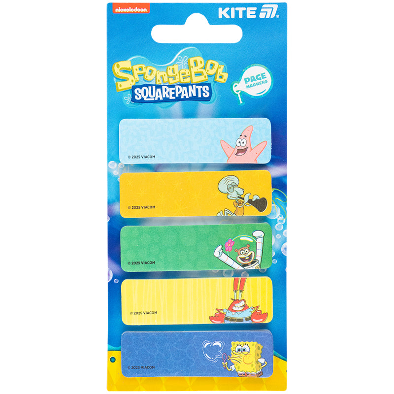 Закладка паперова з малюнком Kite Sponge Bob SB25-480, 100 шт, 5х15х50 мм, прямокутна