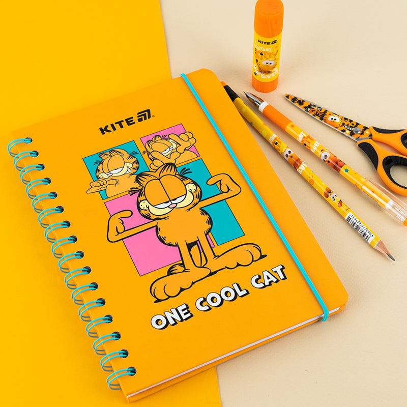 Spiral notebook Garfield GF25-190, A5, 80 sheets, squared