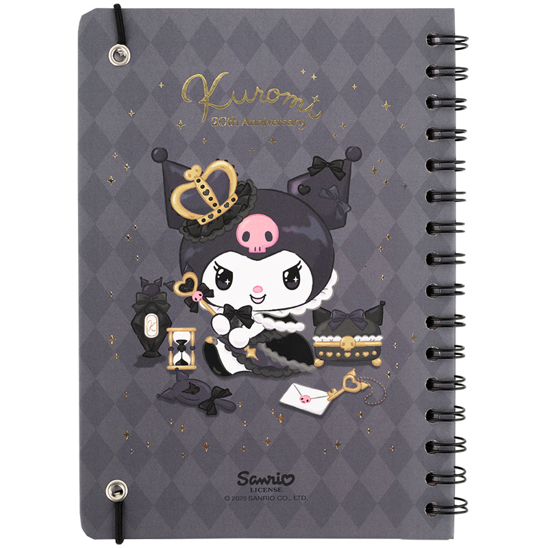 Spiral notebook Kuromi HK25-190, A5, 80 sheets, squared