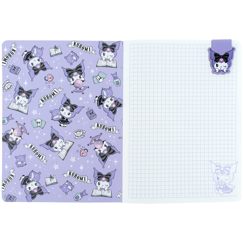 Notebook and page clip Kite Kuromi HK25-192, А5, 60 sheets, squared