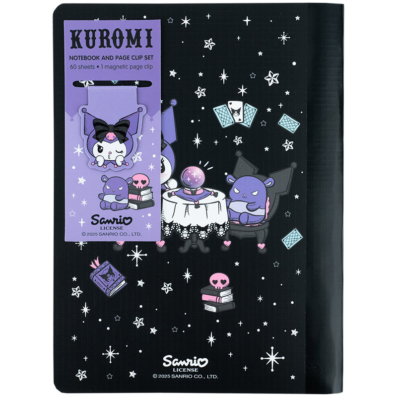 Notebook and page clip Kite Kuromi HK25-192, А5, 60 sheets, squared