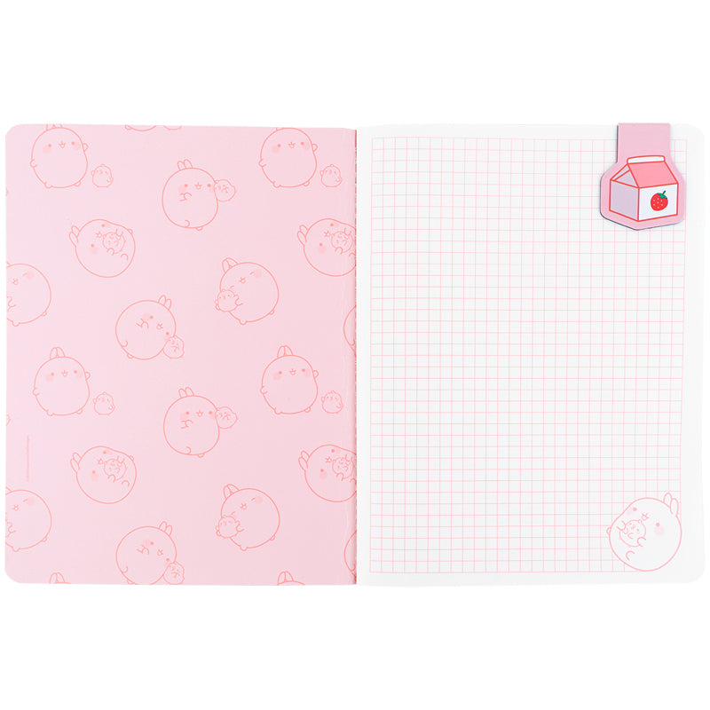 Notebook and page clip Kite Molang ML25-192, А5, 60 sheets, squared