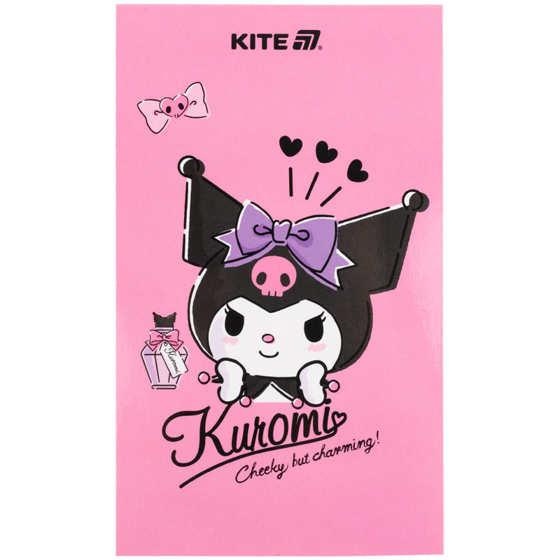 Блокнот-планшет Kite Kuromi HK25-195, A6, 50 аркушів, нелінований