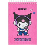 Блокнот на спіралі Kite Kuromi HK25-196-2, А6, 48 аркушів, нелінований Блокнот на спіралі Kite Kuromi HK25-196-2, А6, 48 аркушів, нелінований
