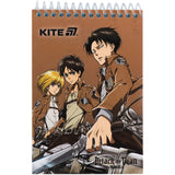 Блокнот на спіралі Kite Attack on Titan AT25-196, А6, 48 аркушів, нелінований Блокнот на спіралі Kite Attack on Titan AT25-196, А6, 48 аркушів, нелінований