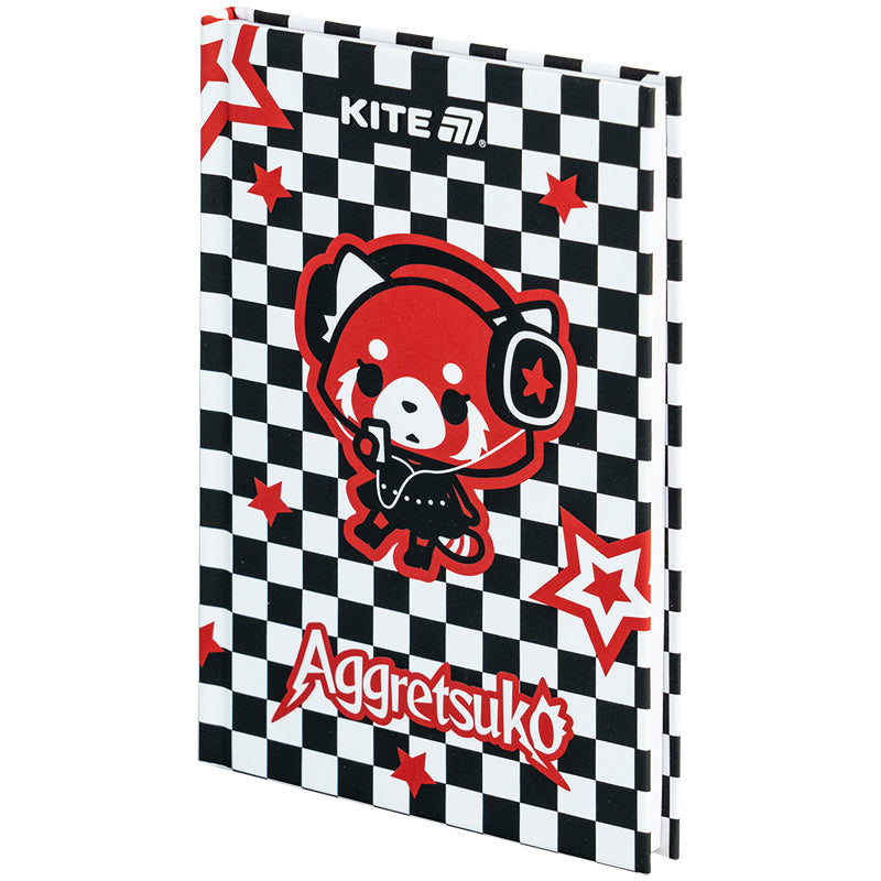 Книга записна Kite Aggretsuko AR25-199, тверда обкладинка, А6, 80 аркушів, клітинка