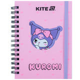 Spiral notebook Kite Kuromi HK25-229-2, А6, 80 sheets, squared Spiral notebook Kite Kuromi HK25-229-2, А6, 80 sheets, squared