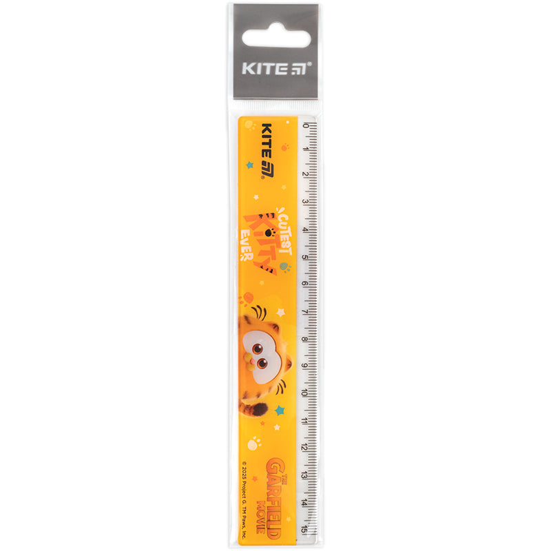 Лінійка пластикова Kite Garfield GF25-090, 15 см