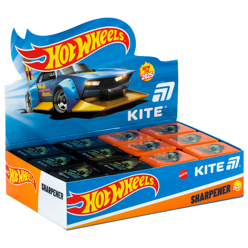 Точилка з контейнером прямокутна Kite Hot Wheels HW25-116