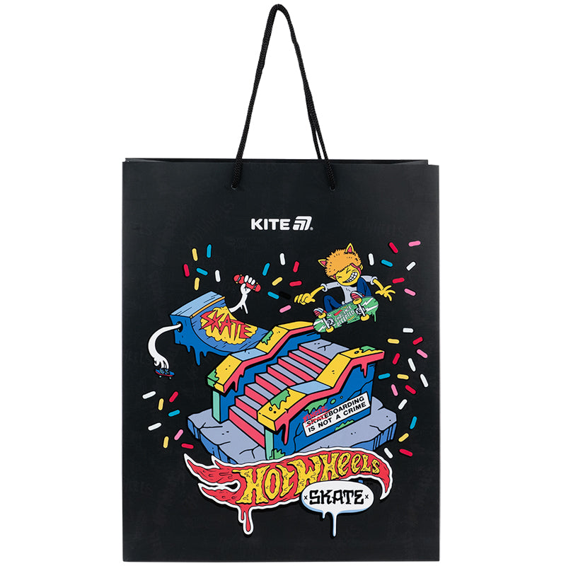 Пакет паперовий подарунковий Kite Hot Wheels HW25-266, 26х32см