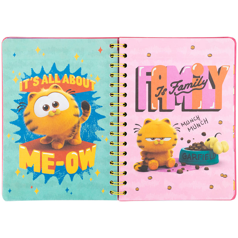 Щоденник на спіралі Kite Garfield GF25-438, тверда обкладинка