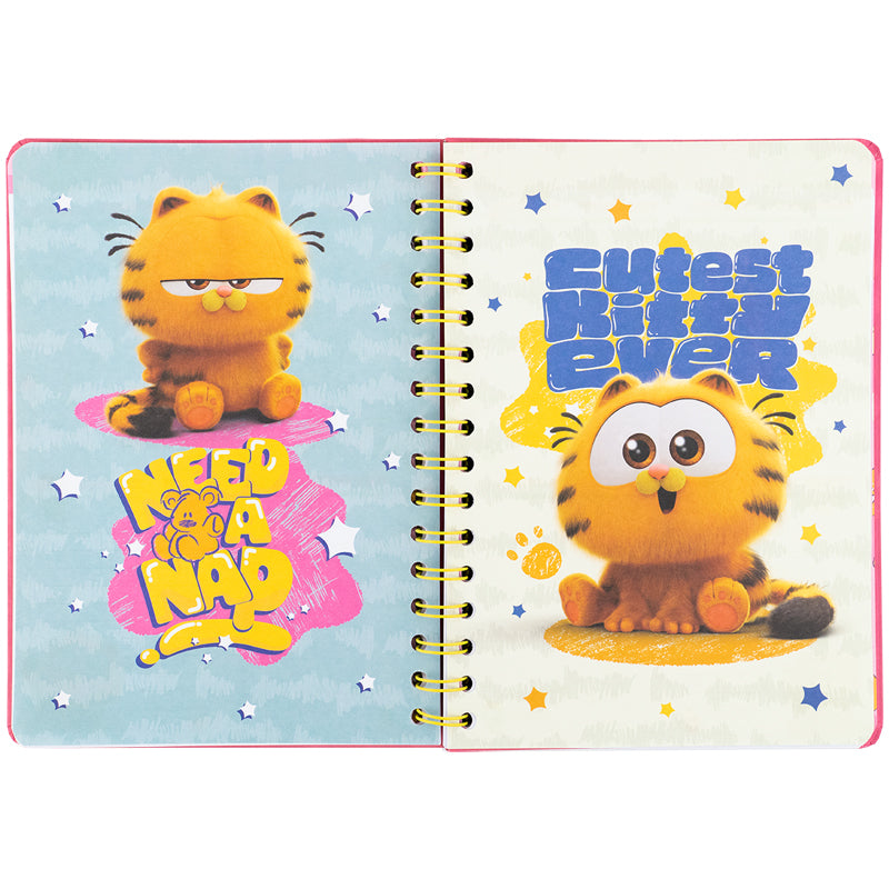 Щоденник на спіралі Kite Garfield GF25-438, тверда обкладинка