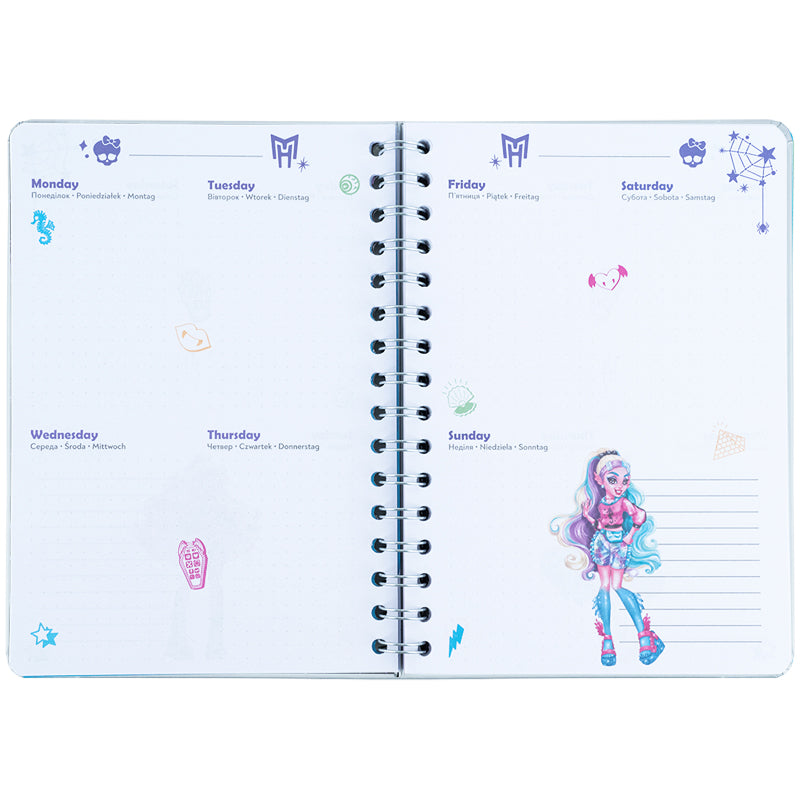 Щоденник на спіралі Kite Monster High MH25-438, тверда обкладинка