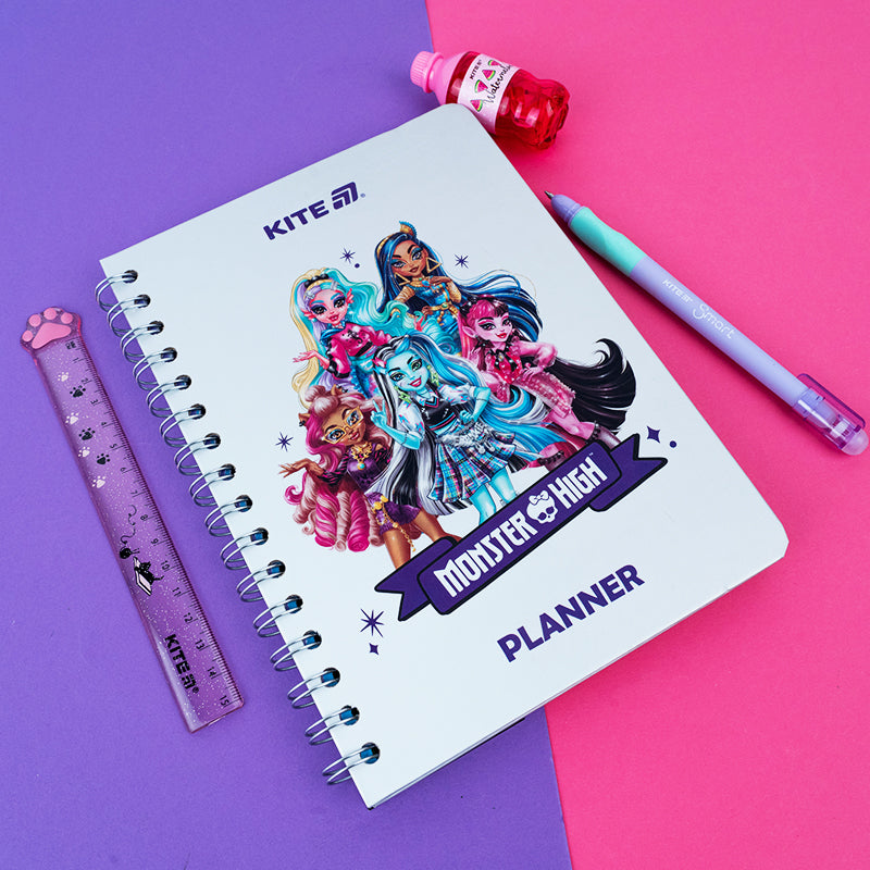 Щоденник на спіралі Kite Monster High MH25-438, тверда обкладинка