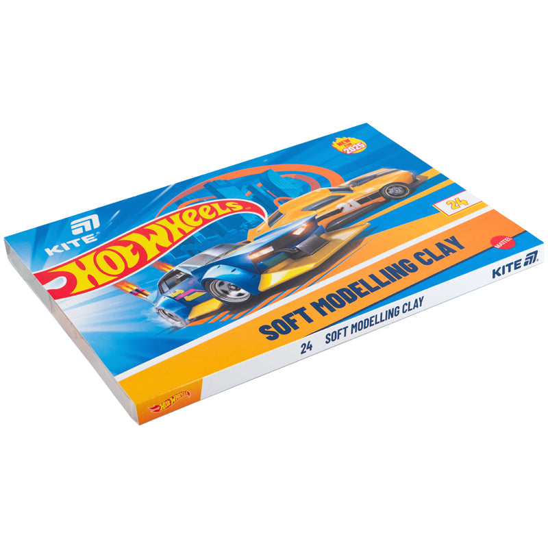 Пластилін восковий Kite Hot Wheels HW25-089, 24 кольори, 480 г