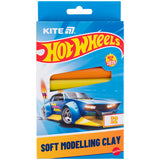 Wax-based modeling clay Kite Hot Wheels HW25-086-1, 12 colors, 200 g Wax-based modeling clay Kite Hot Wheels HW25-086-1, 12 colors, 200 g