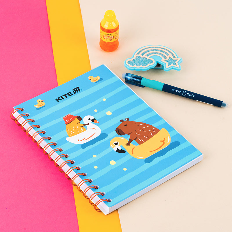 Блокнот на спіралі Kite Cute 2 K25-1911-2, А5, 80 аркушів, клітинка