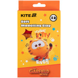 Wax-based modeling clay Kite Garfield GF25-086, 12 colors, 200 g Wax-based modeling clay Kite Garfield GF25-086, 12 colors, 200 g