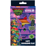 Wax-based modeling clay Kite Ninja Turtles NT25-086, 12 colors, 200 g Wax-based modeling clay Kite Ninja Turtles NT25-086, 12 colors, 200 g