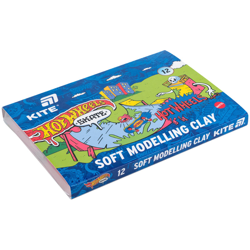 Plasticine Kite Hot Wheels HW25-1086-2, 12 colors, 240 g