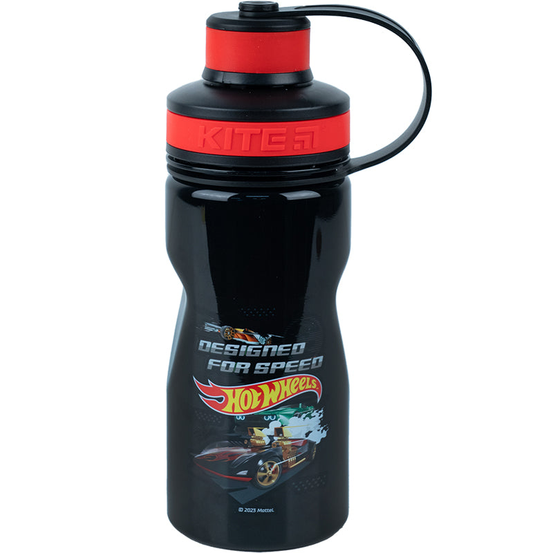 Water bottle Kite Hot Wheels HW23-397, 500 ml, black