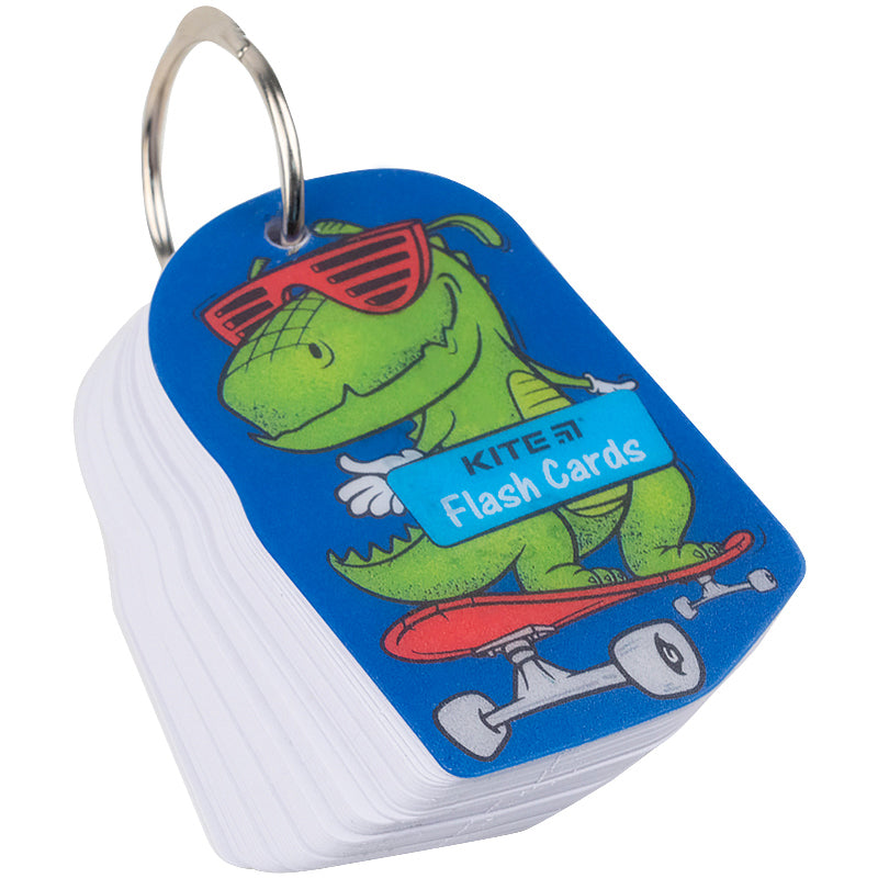 Cards for foreign language words Kite Dinosaur K21-358-3, 80 sheets