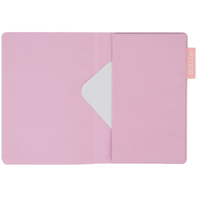 Notebook hard cover Kite K22-467-3, 120*196 mm, 96 sheets, pink