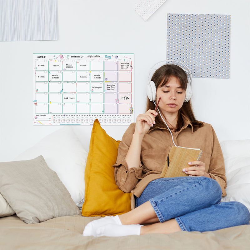 Wall-mounted monthly planner Kite Lady K22-470-4, А3