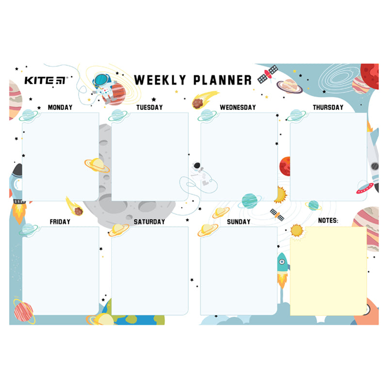 Wall-mounted weekly planner Kite Space K22-471-1, А4