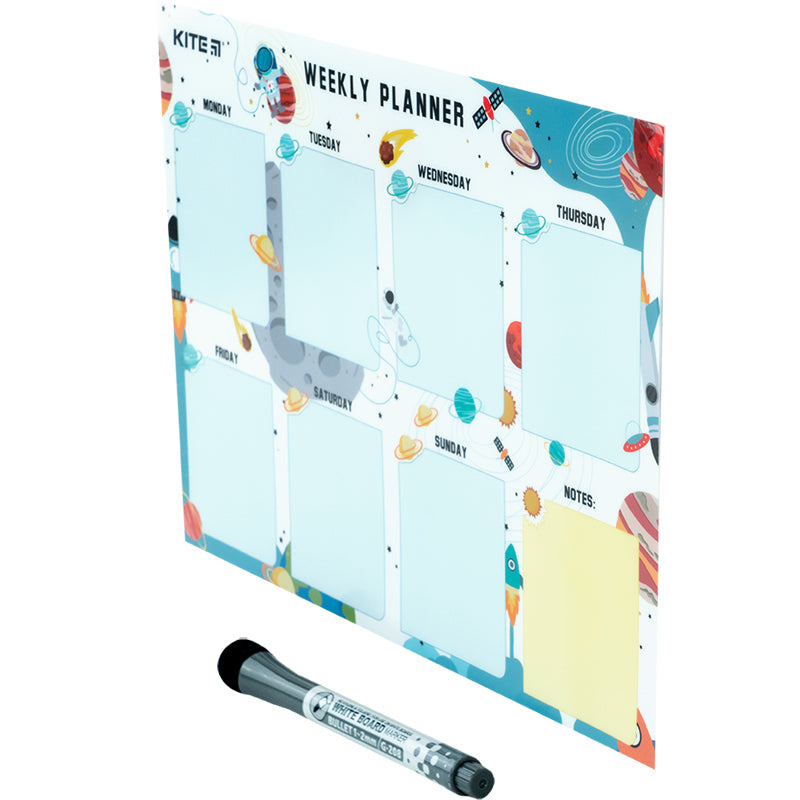 Wall-mounted weekly planner Kite Space K22-471-1, А4