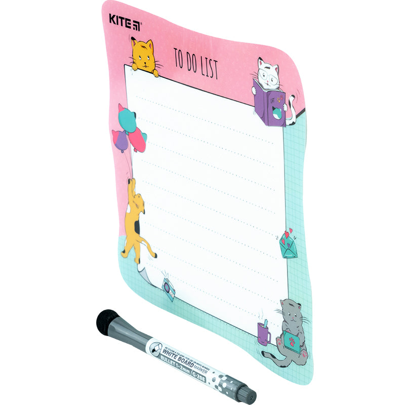 Wall-mounted planner To do list Kite Cats K22-472-2, А5