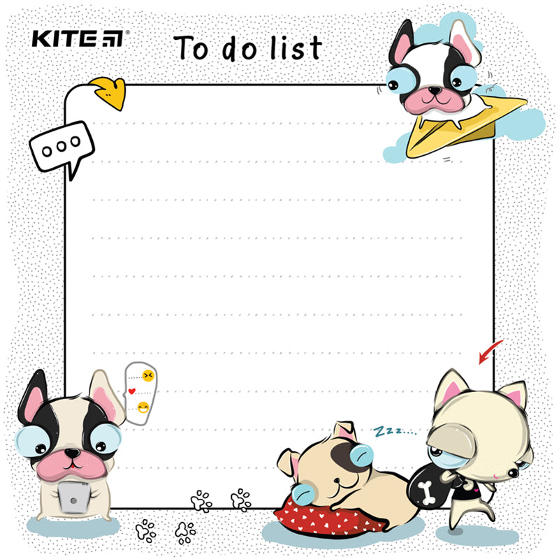 Wall-mounted planner To do list Kite Funny dogs K22-472-3, А5