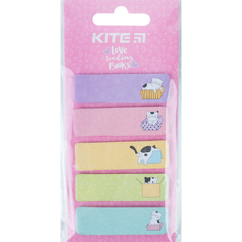 Page paper markers Kite Cats K23-480-1, 100 pcs, 5х15х50 mm