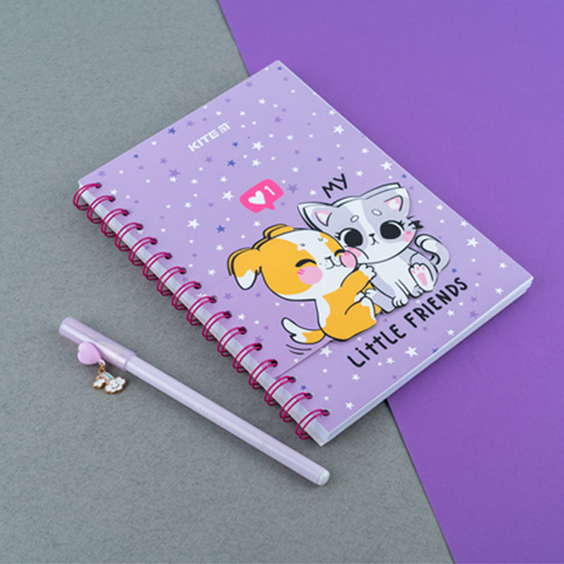 Блокнот з закладками з липким шаром Kite Friends K24-191-2, А5, 80 аркушів, клітинка