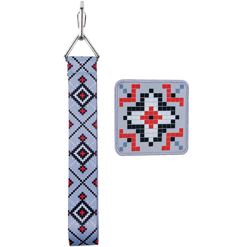 Set of velcro badge and keychain Kite Be Ukraine K24-3010-1, 2 pcs.