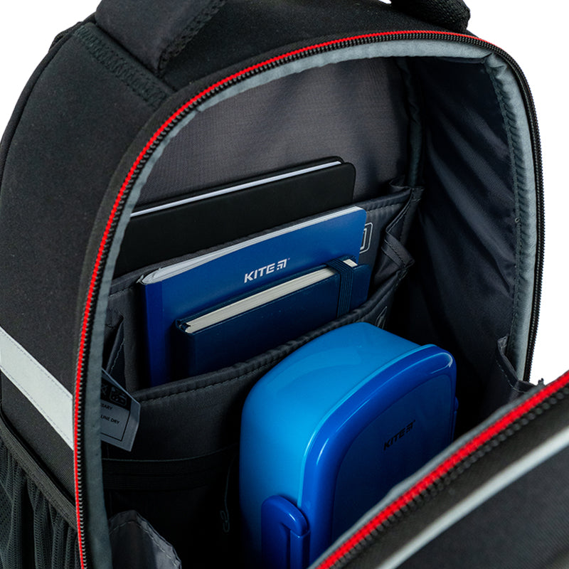 Hard-shaped school backpack Kite Education Racing K24-555S-5