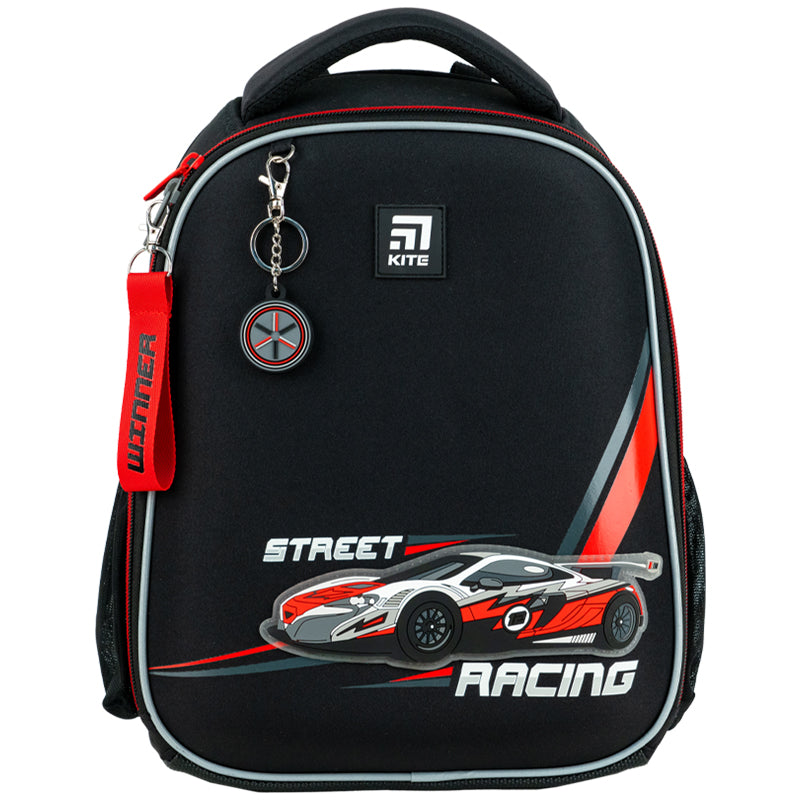 Hard-shaped school backpack Kite Education Racing K24-555S-5