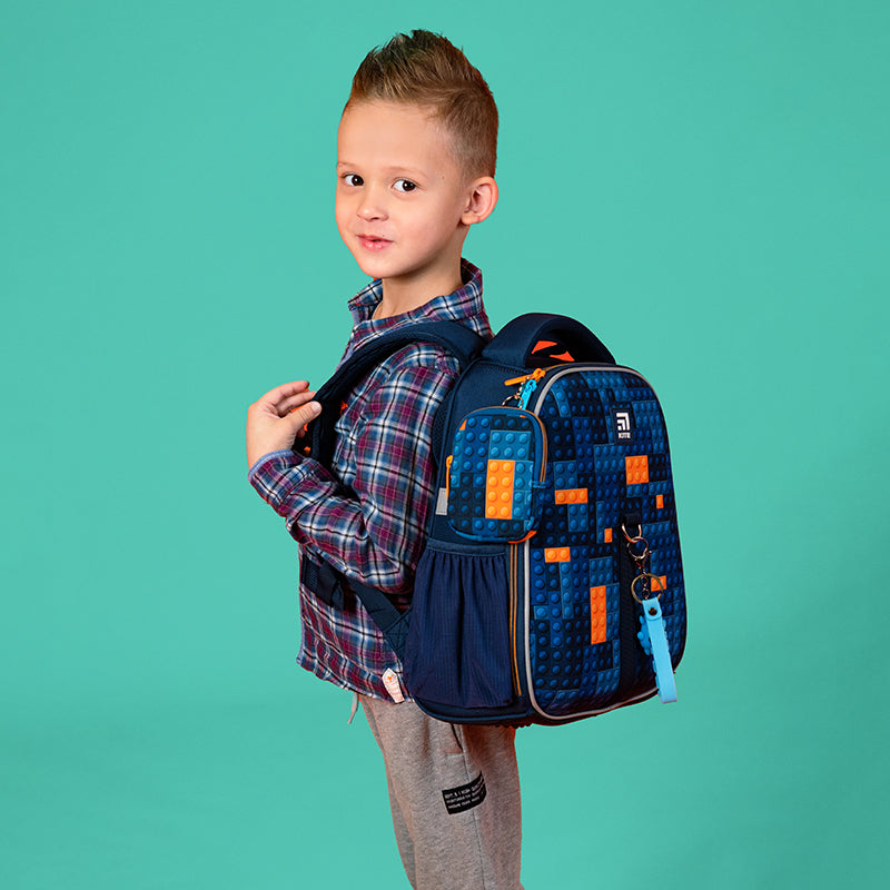 Hard-shaped school backpack Kite Education Blocks K24-555S-6