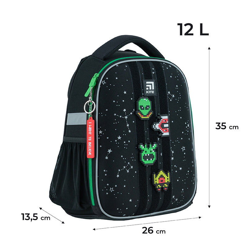 Hard-shaped school backpack Kite Education UFO K24-555S-7