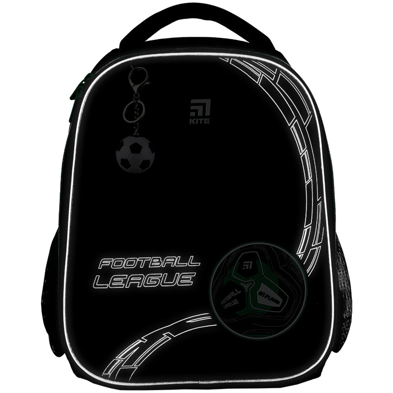 Hard-shaped school backpack Kite Education Football K24-555S-9