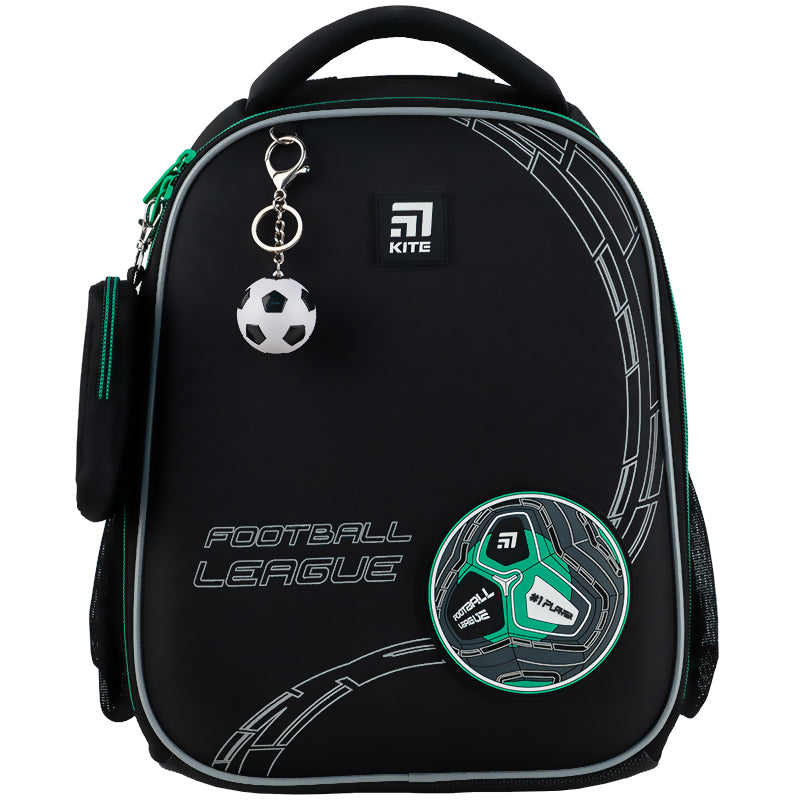 Hard-shaped school backpack Kite Education Football K24-555S-9