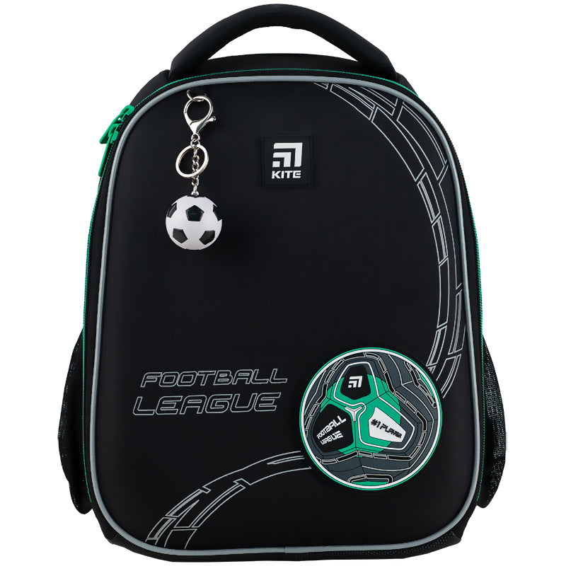 Hard-shaped school backpack Kite Education Football K24-555S-9