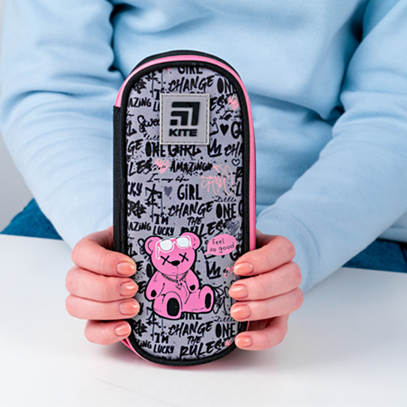 Pencil case Kite Lucky Girl K24-599-1