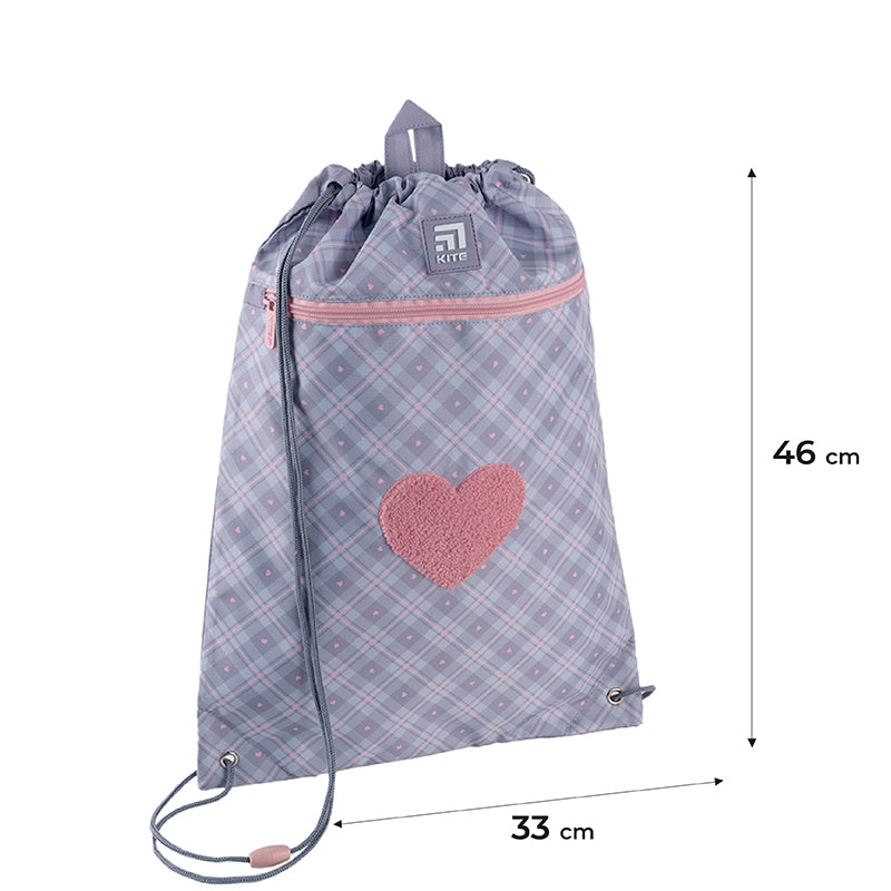 Shoe bag Kite Fluffy Heart K24-601M-23