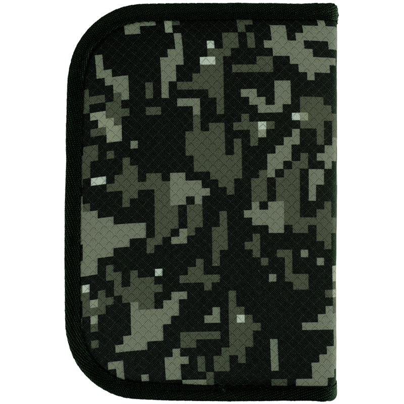 Pencil case without stationery Kite Air Force K24-622-10, 1 compartment, 2 folds