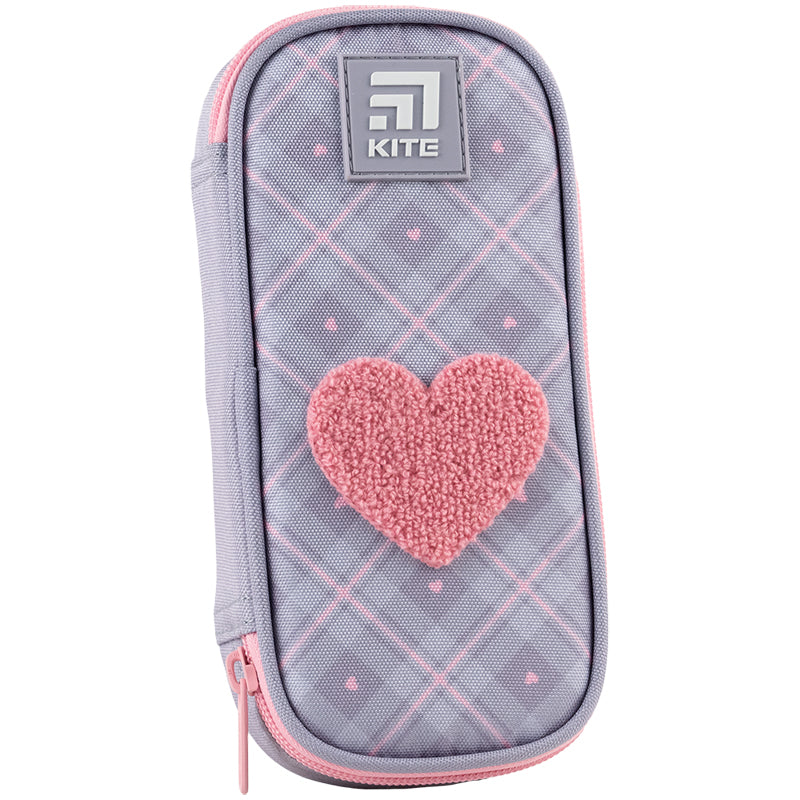 Pencil case Kite Fluffy Heart K24-662-13